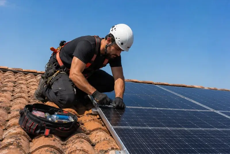Maintenance et monitoring de panneaux solaires à Nousse