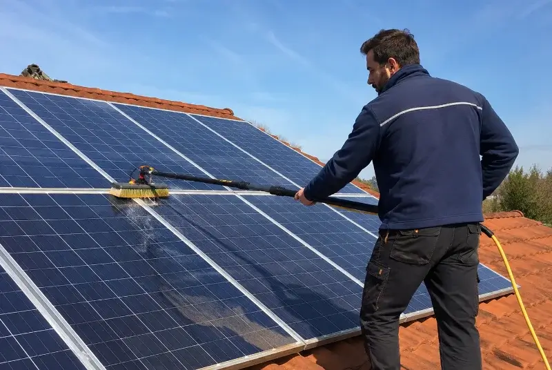 Nettoyage et entretien de panneaux solaires à Nousse